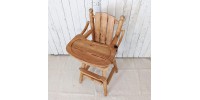 Chaise haute rondin en bois 